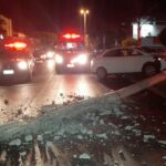 Sorriso: Dois carros derrubam postes de energia na mesma noite