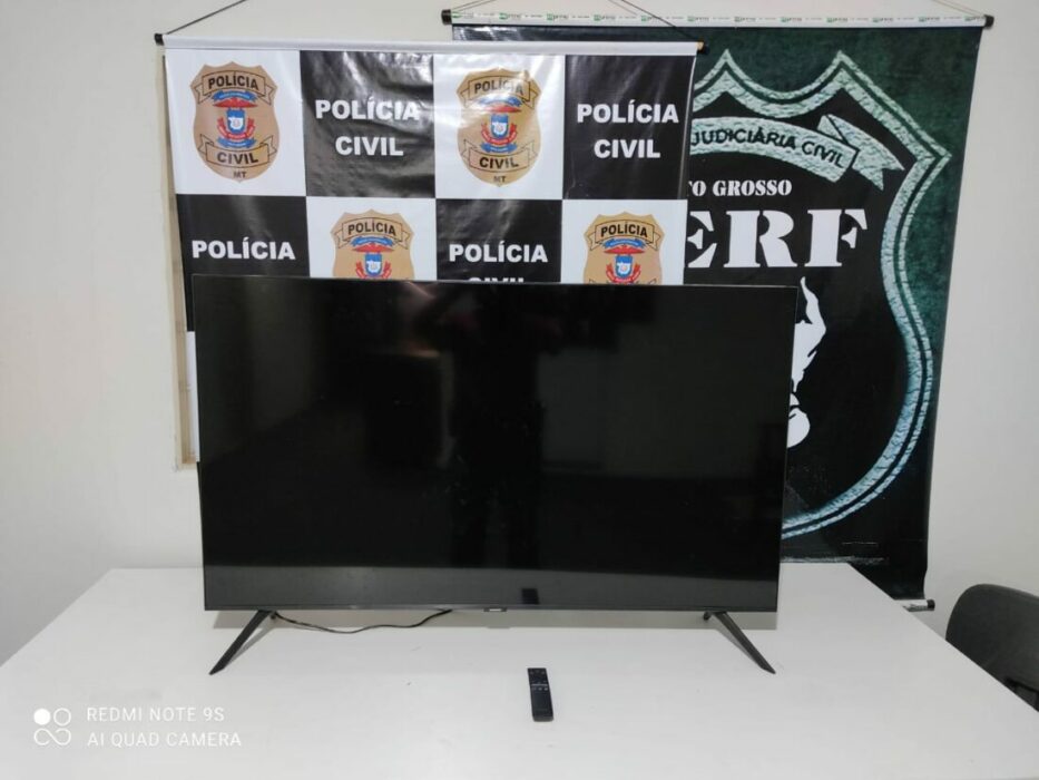 DERF recupera tv furtada de residência em Rondonópolis