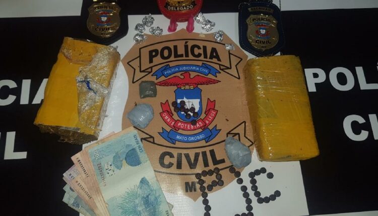 Jovem traficava drogas sintéticas, maconha e cocaína é preso em flagrante em zona rural do interior de MT