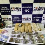 Dupla é presa pela Polícia Militar com 10 kg de maconha e pasta base de cocaína em Cuiabá