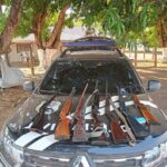 Policiais de MT e TO apreenderam 7 armas de fogo e munições na zona rural de Santa Terezinha